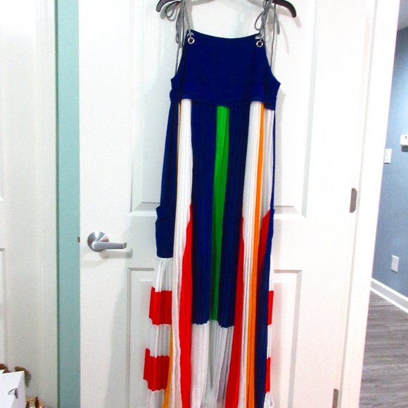 Tea n Cup Dresses & Skirts - tea & cup pleated nautical maxi dress sz S Blue